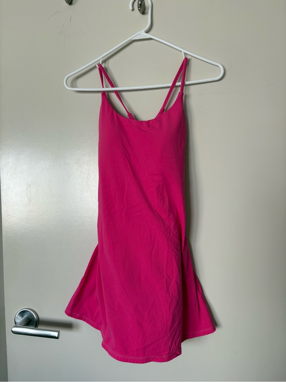 Strappy Mini Dress in Vibrant Hot Pink